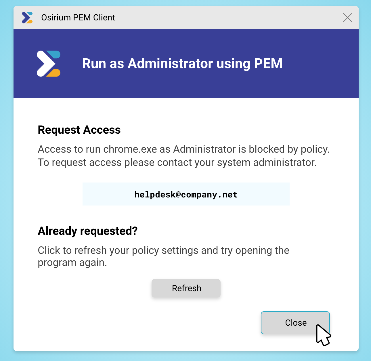 Remote access request Remote access request
