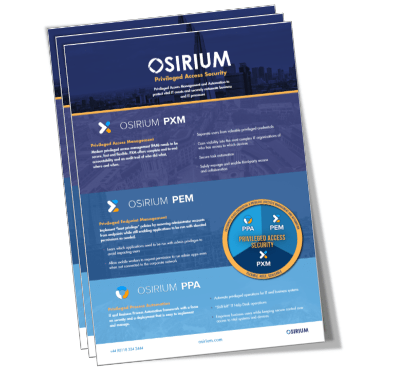 PRIVILEGED ACCESS SECURITY SOLUTION DATA SHEET PRIVILEGED ACCESS SECURITY SOLUTION DATA SHEET