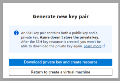 Download SSH Key Pair