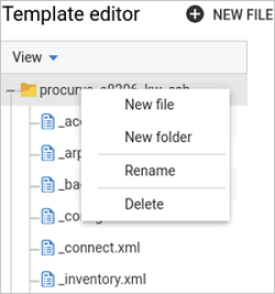New file context menu