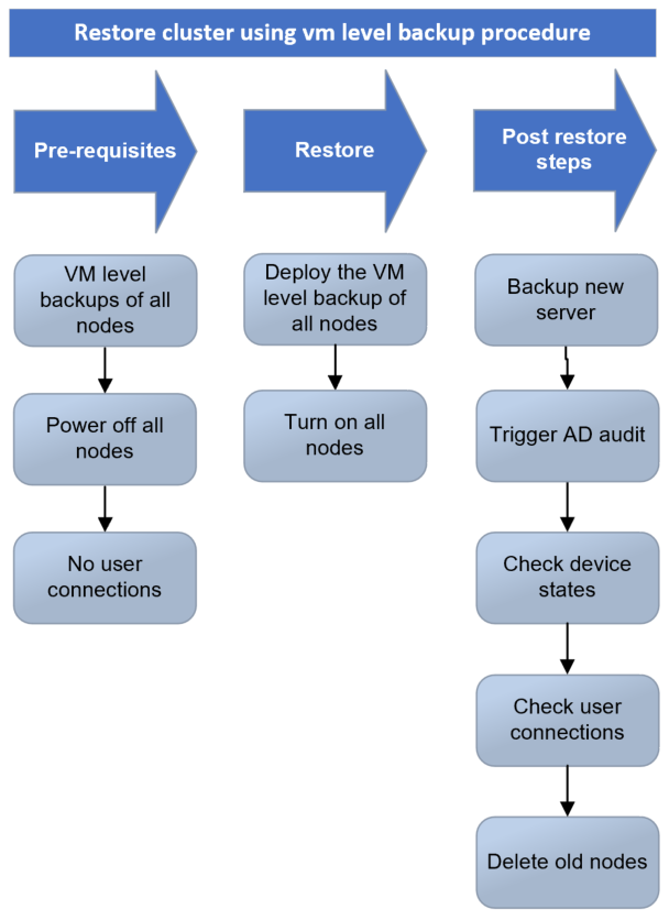 Restore from vm level backup procedure