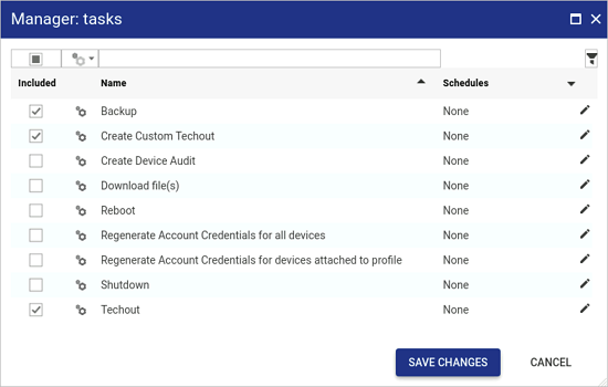 Profile Osirium Server tasks