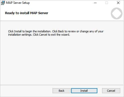 MAP Server ready to install