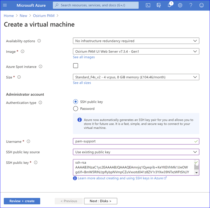 Create virtual machine basics