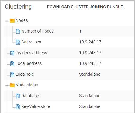 Cluster tab standalone