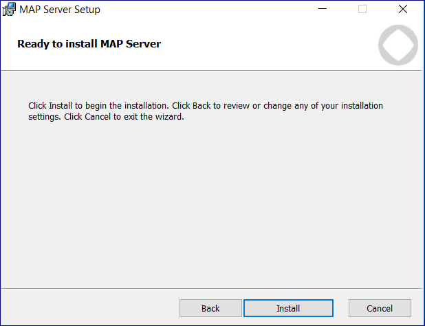 MAP Server ready to install