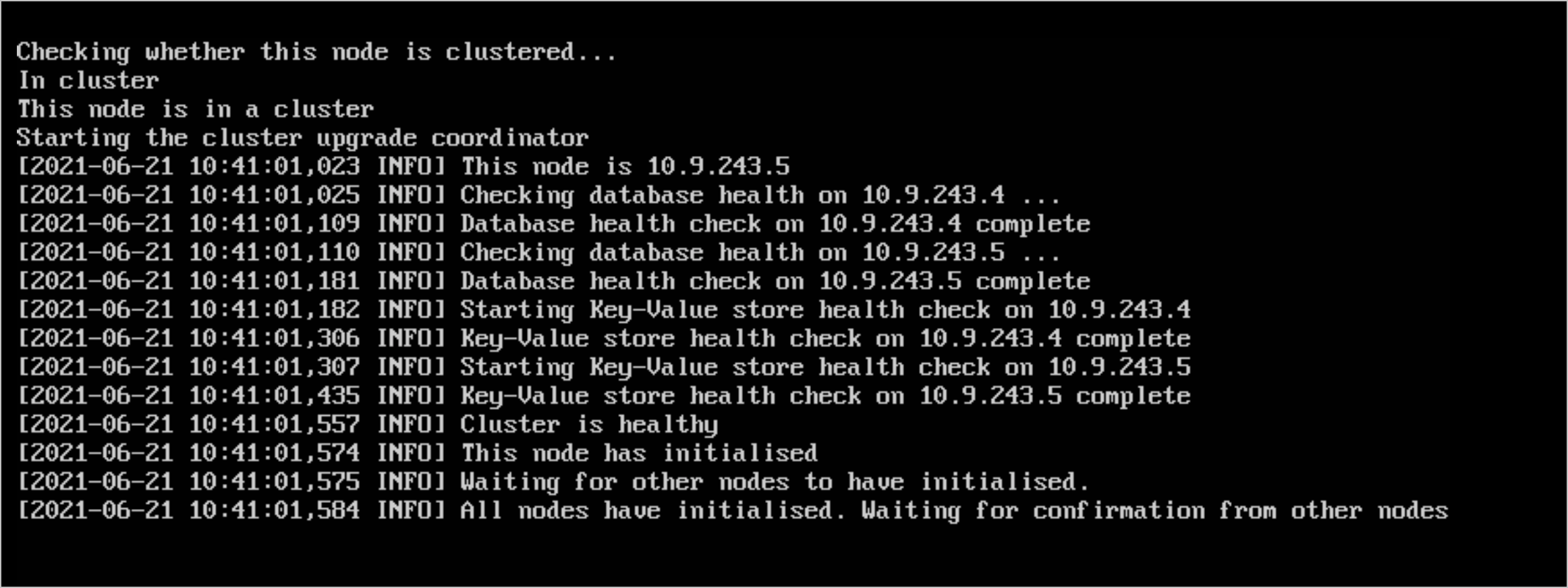 Node intialising