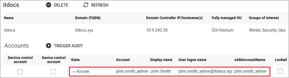 W2K8 account auth service state