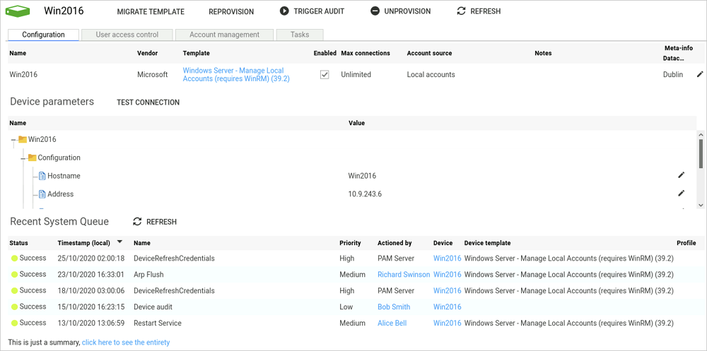 Device Detail Page