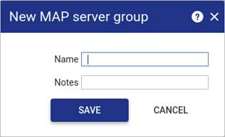 New MAP server Group