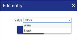 DGS behaviour edit window