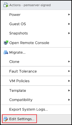 Edit Settings