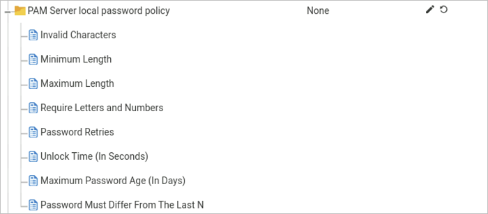 Local Password policy