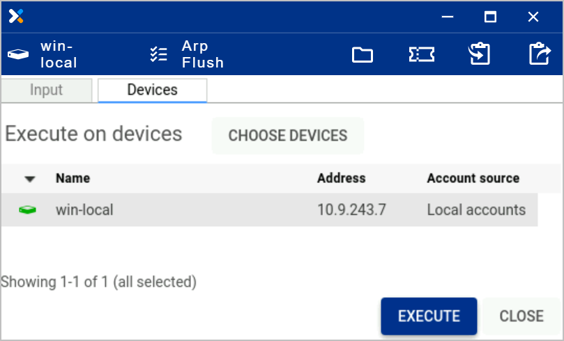 Task execution window