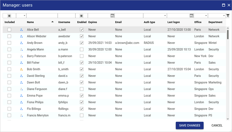 Profile user manager