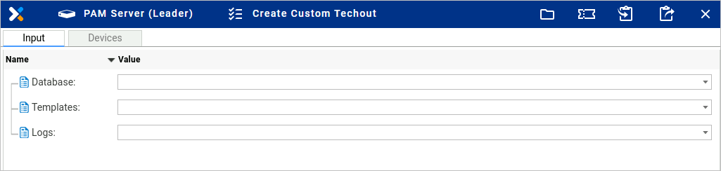 Create custom techout task