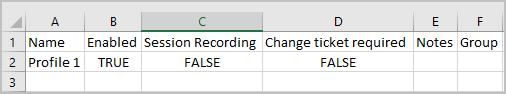 profile csv template