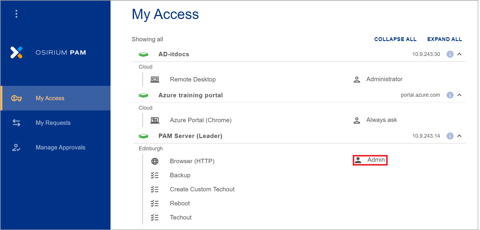 Access level