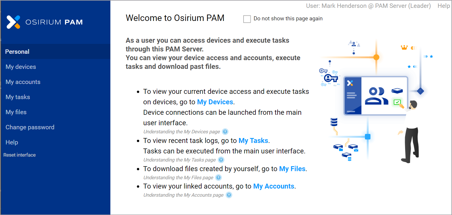 User Admin Interface