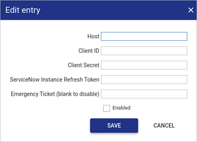 ServiceNow edit entry