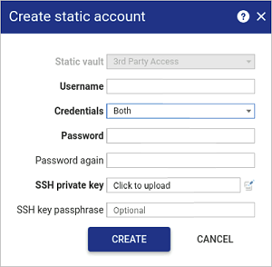 Create static account