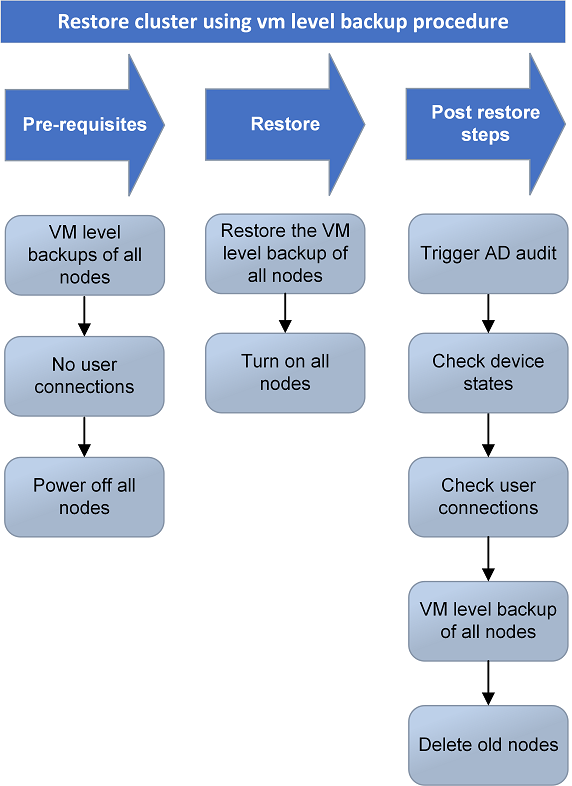 Restore from vm level backup procedure