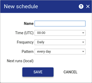 New schedule window