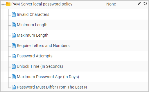 Local password policy