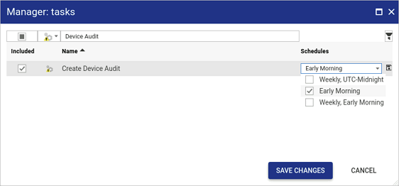 Schedule device audit