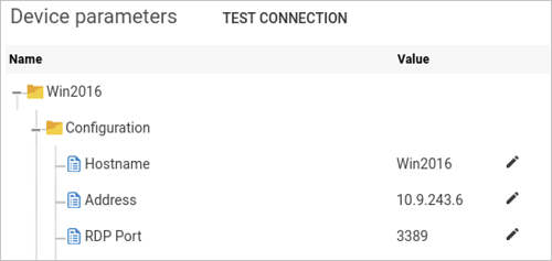 Device parameters