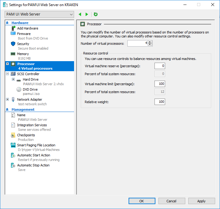 Configure CPUs