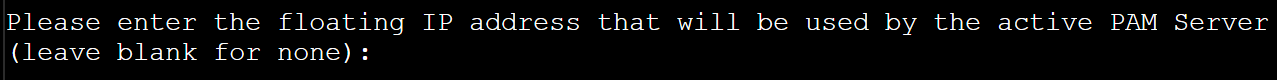 Enter Floating IP