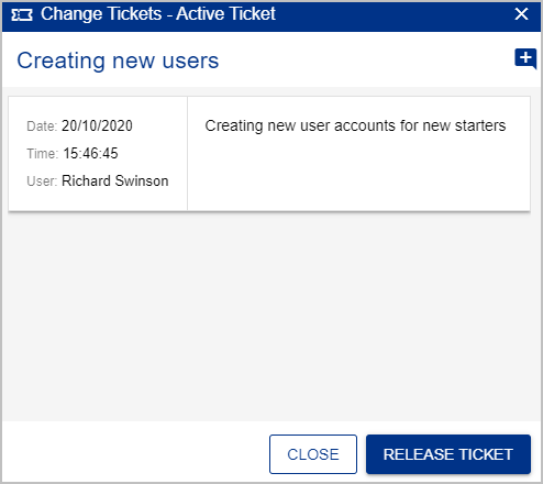 Change ticket active