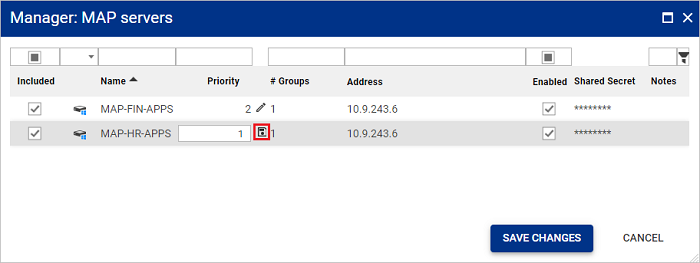 MAP servers manage servers