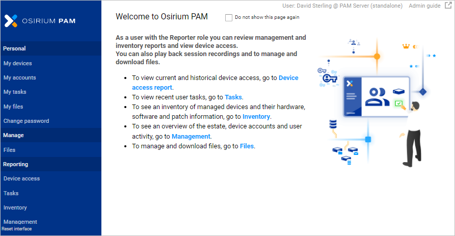 Reporter Admin Interface