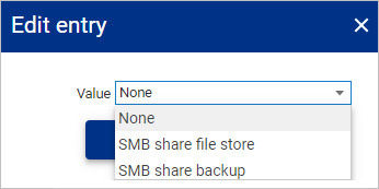 Remote Backup and archive server edit entry