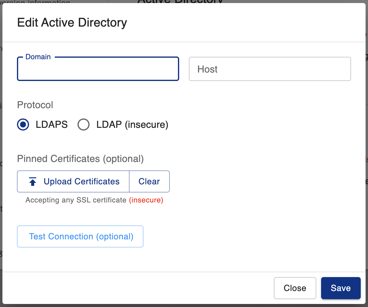 Active Directory Form