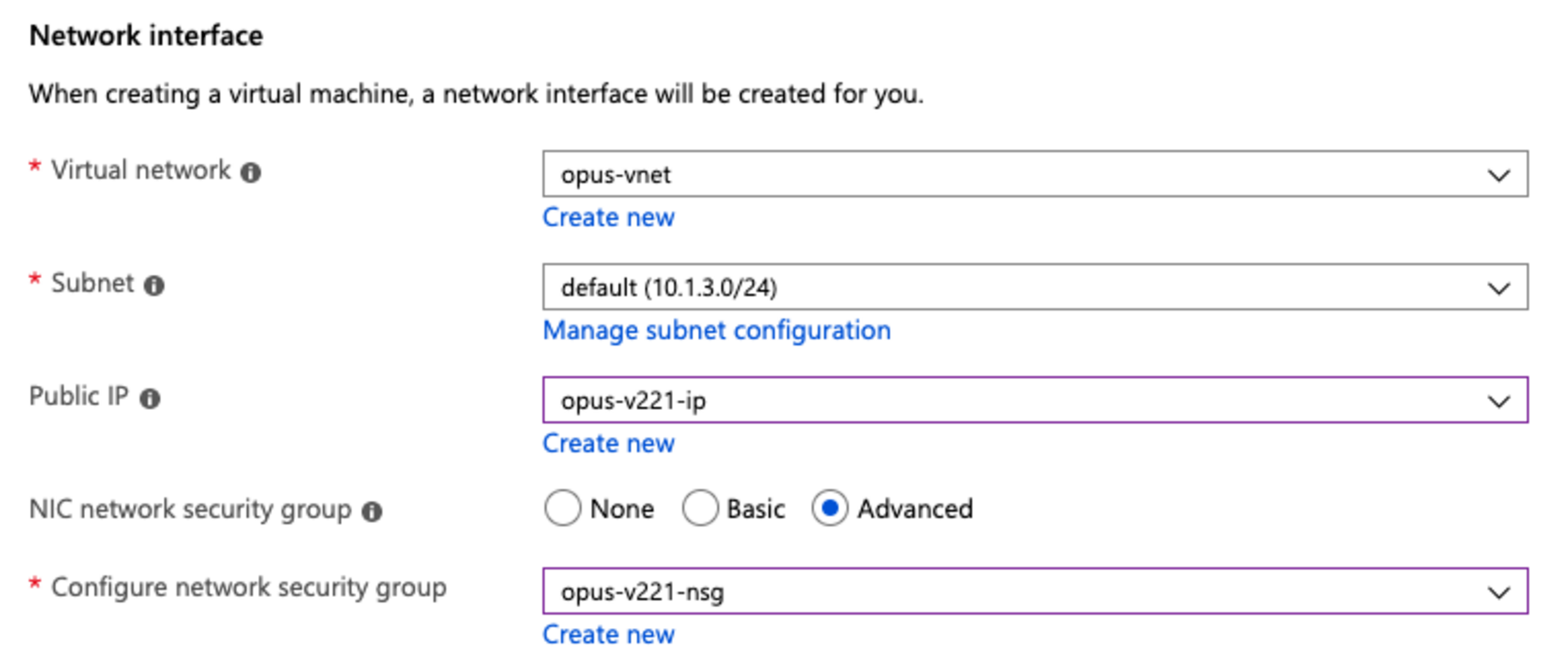 Networking configuration for the upgrade